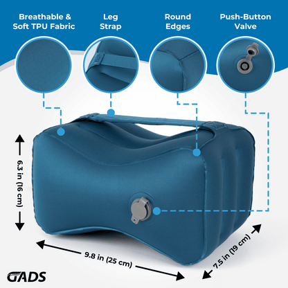Premium Inflatable Knee Pillow – Ultimate Comfort for Side Sleepers, Ideal for Travel, Orthopedic Relief for Sciatica, Hip & Joint Pain – Lightweight, Adjustable Firmness Leg Support Pillow