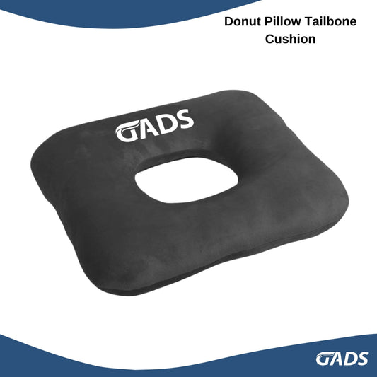 GADS Donut Pillow Tailbone Cushion - Ergonomic Comfort for Hemorrhoids, Post-Surgery, Pregnancy, and Pressure Relief