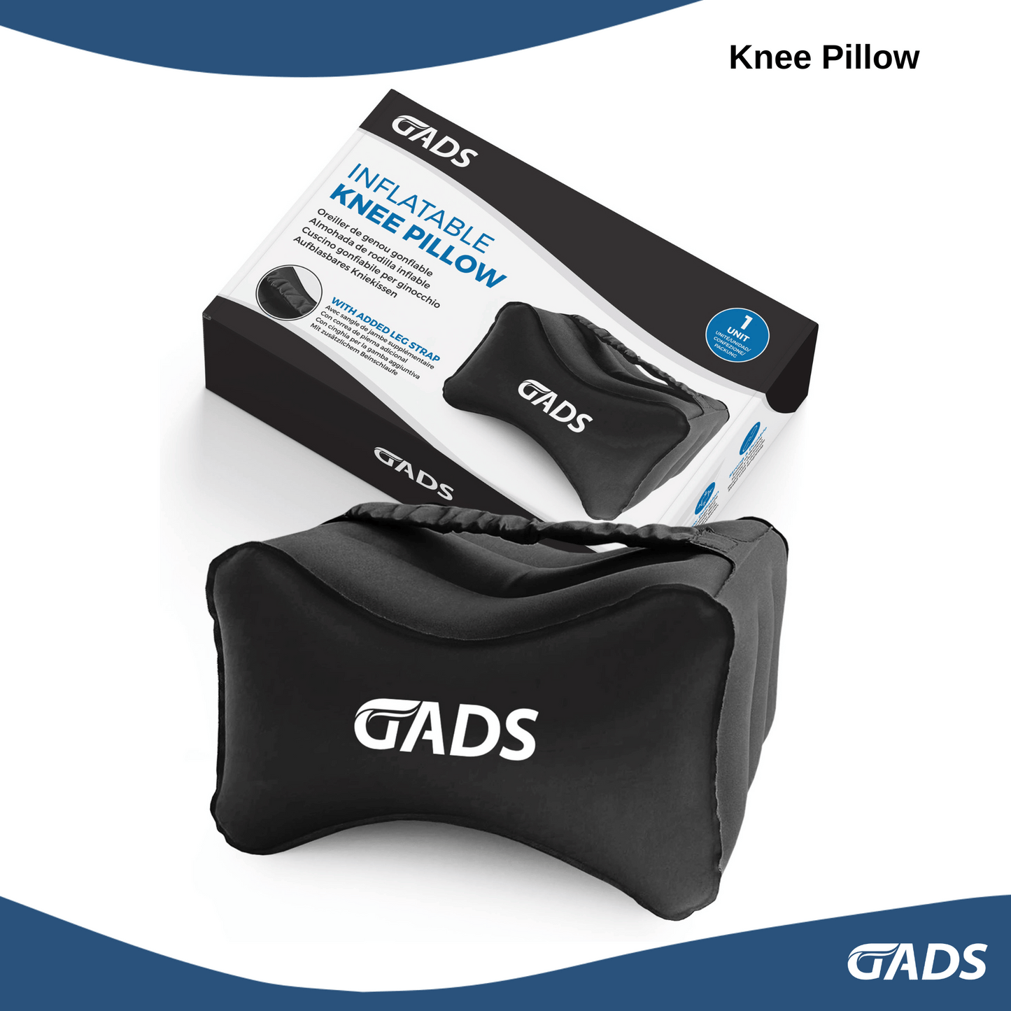 Premium Inflatable Knee Pillow – Ultimate Comfort for Side Sleepers, Ideal for Travel, Orthopedic Relief for Sciatica, Hip & Joint Pain – Lightweight, Adjustable Firmness Leg Support Pillow