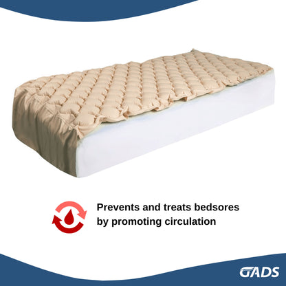 GADS Alternating Pressure Mattress - Bed Sore Prevention System with Adjustable Comfort, Quiet Pump, Waterproof Design for Home Care, Nursing Home& Hospitals