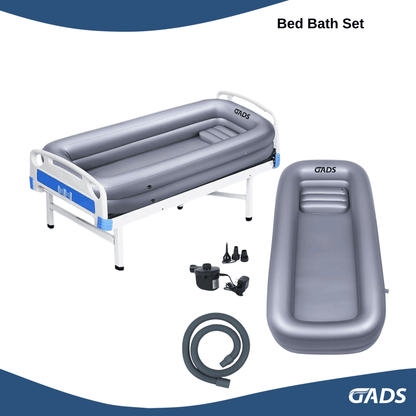 GADS Advanced Medical Inflatable Bathtub – Portable, Safe Bath Solution for Elderly, Disabled, Bedridden – with Electric Air Pump